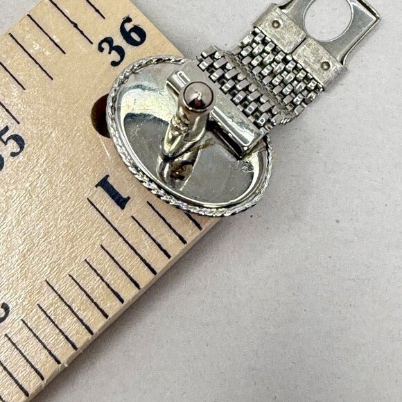 Dichroic Glass Cufflinks Light Blue Vintage Bubble Unique Round Men Formal Groom - Picture 8 of 9